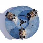 125mm Diamond Bush Hammer tool plate with 3 rollers