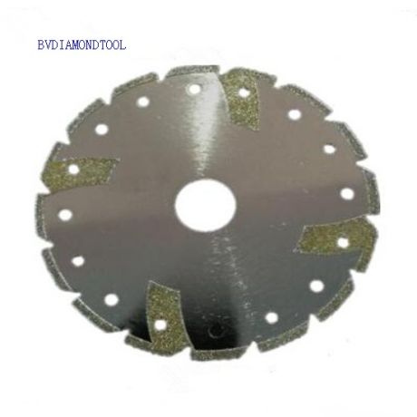 Electroplated Diamond Blade Shark Fin Shape Cooling Hole
